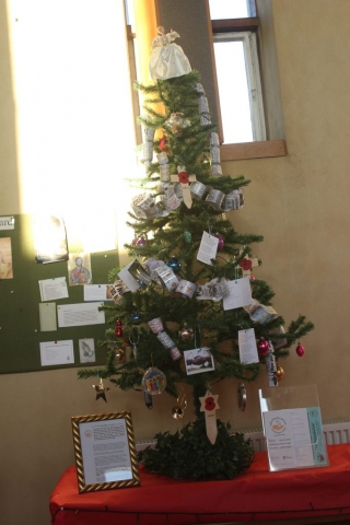 Tadley Day care Centre's Tree on the theme "Silent Night" many of their users suffer dementia