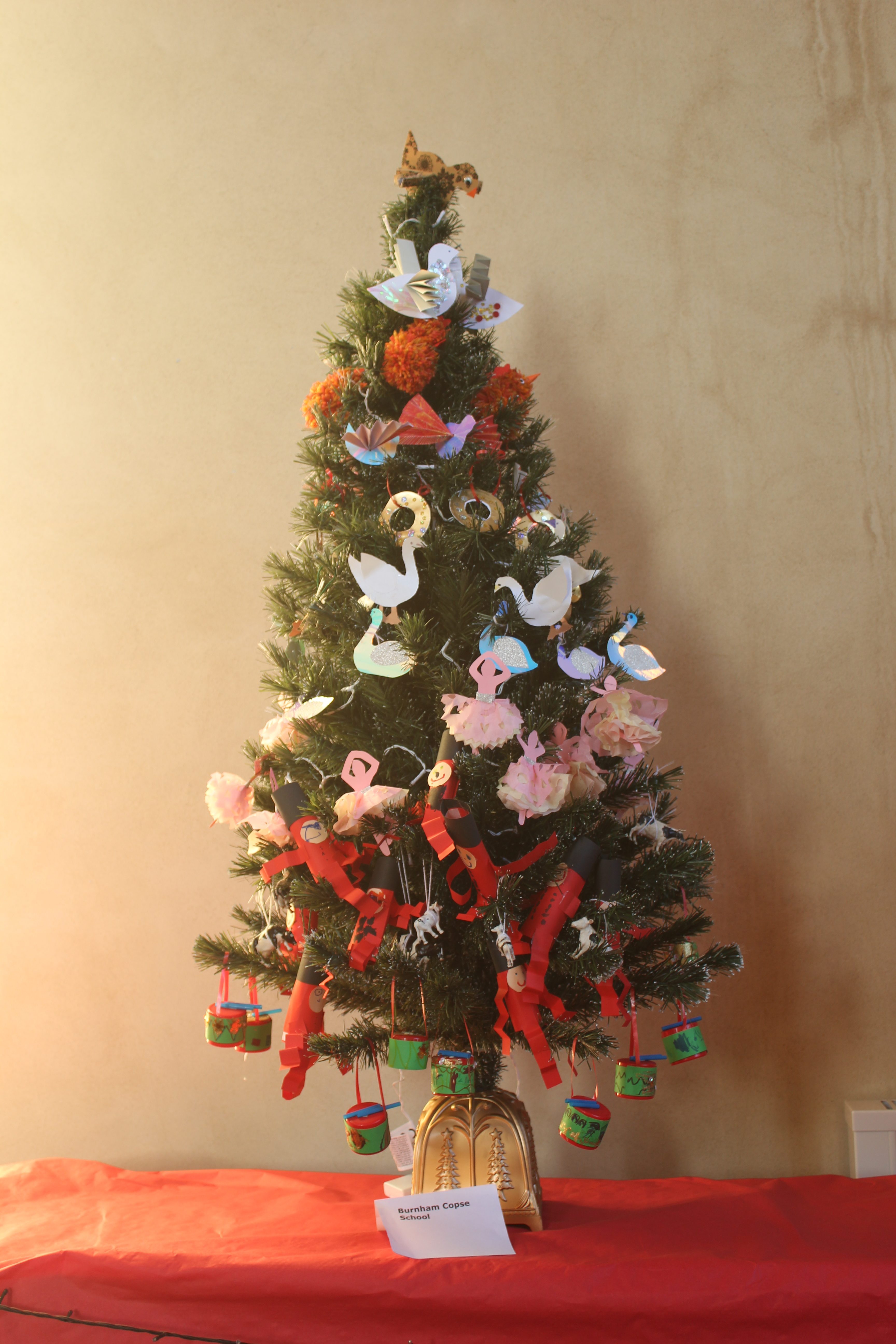 Burham Copse School Tree on Theme 12 days of Christmas