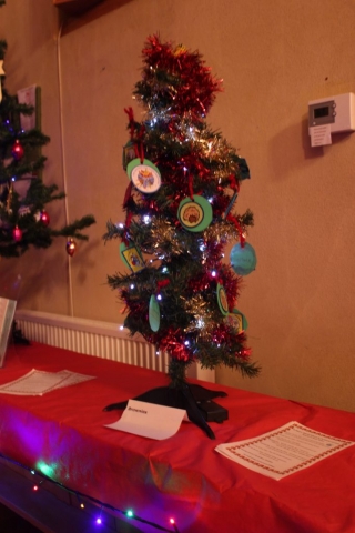 Tadley Brownies Tree decorated with their badges