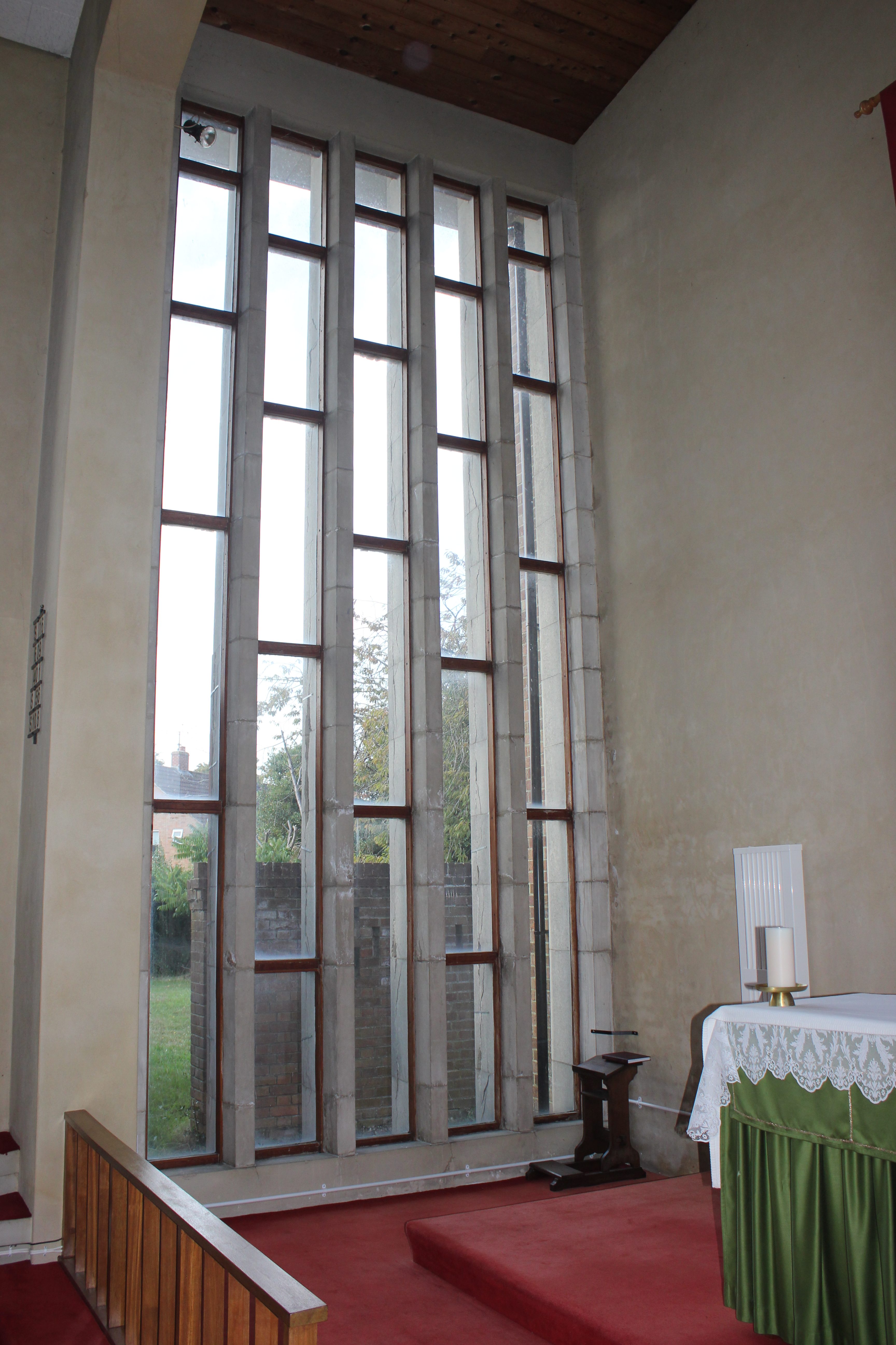 St. Mary's Tadley South window inside view