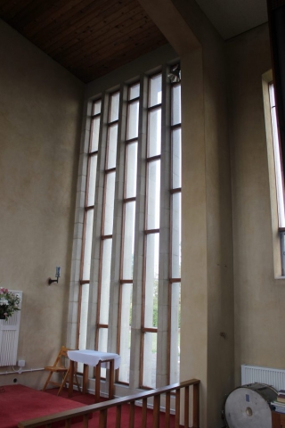 St. Mary's Tadley North window inside view